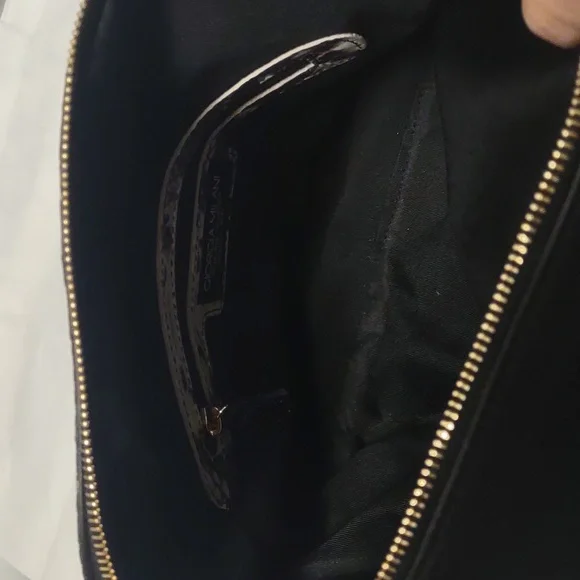 Giorgia Milani Designer Italian Snakeskin Print 100% Genuine Leather Handbag NWT - Picture 8 of 16